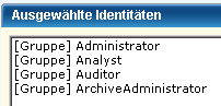 "ArchivAdministrator" kann sich beim CA Enterprise Log Manager anmelden.