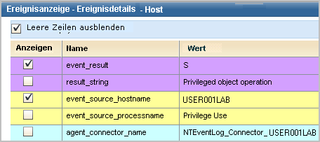 Result_string zeigt Operationen berechtigter Objekte an.