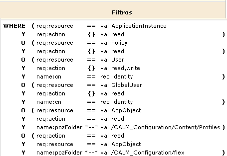El filtro especifica los detalles.