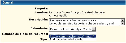 Si nombra el calendario con texto empleado en el nombre de la política a la que se aplica, será fácil encontrarlo en la lista desplegable de calendarios.