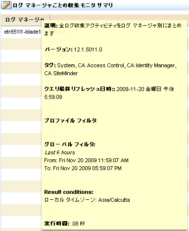 ツールヒント表示 - レポート説明