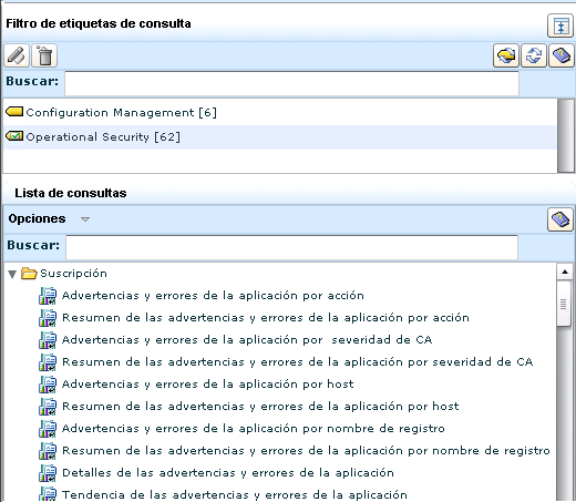 Seleccione Gestión de la configuración y vea las consultas de la lista que comiencen por Inicio o cierre del sistema.