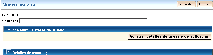 Cuadro de diálogo Nuevo usuario: campo Nombre