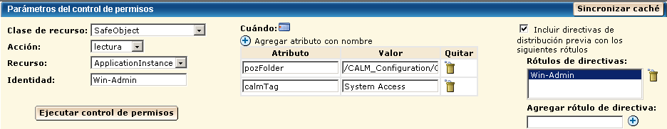 Si la comprobación de permisos no es correcta, compruébela para asegurarse de que ha introducido los filtros en el mismo orden que el que se indica en la política.