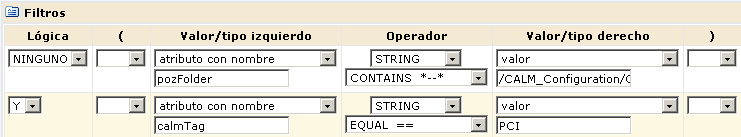 Los límites del filtro permiten acceder a informes con una etiqueta PCI.