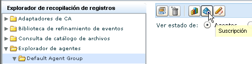 Puede configurar la suscripción de todos los agentes del grupo de agentes seleccionado.