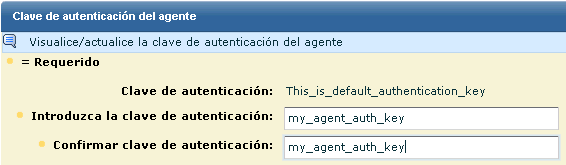 Cuadro de diálogo Autenticación del agente