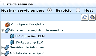 Seleccione NY-Recopilación-ELM en el sistema de almacenamiento de registro de eventos.