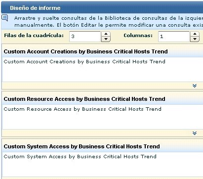 Seleccione 3 filas de la cuadrícula y 1 columna.