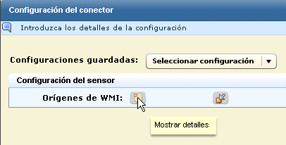 Haga clic en el botón Mostrar detalles para los orígenes de WMI.