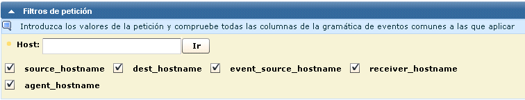 Seleccione agent_hostname y haga clic en Ir.