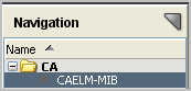 Navigation bar shows CAELM-MIB under CA.