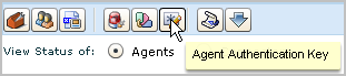 Agent Explorer buttons - showing Agent Authentication Key button selected