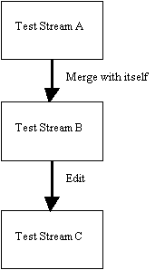 Flow chart of a way to edit the test stream.