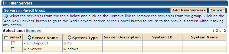 Remove Servers from a Group