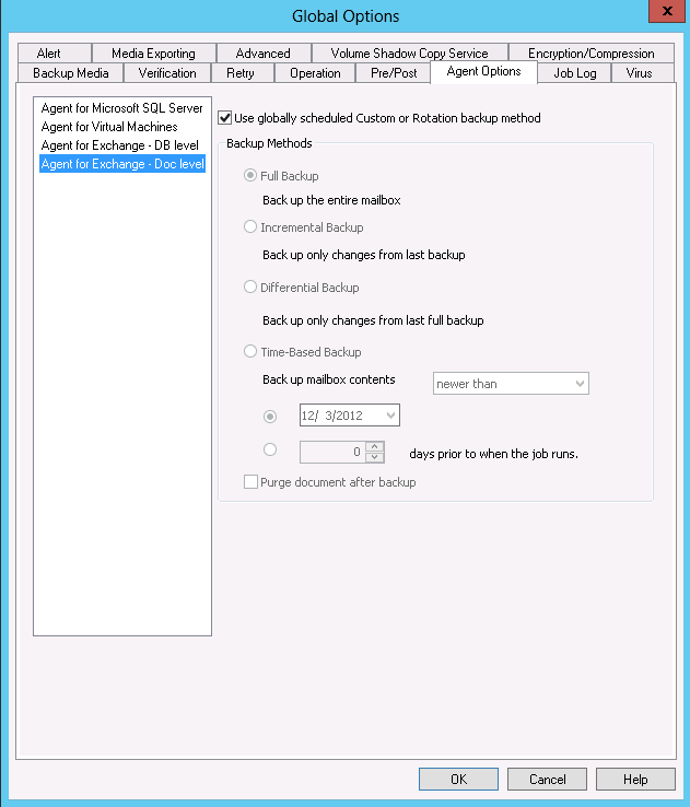 Document Level Global Options