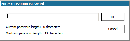 Bare Metal Recovery - Encryption Password dialog.