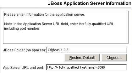 JBoss Port and URL