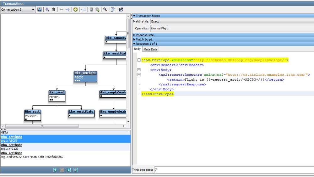 Example of a magic string in Virtual Service Engine