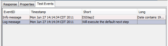 Screenshot of ITR Test Events tab for Tutorial 3