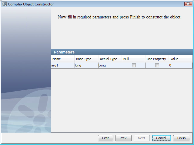 Screenshot of Complex Object Constructor