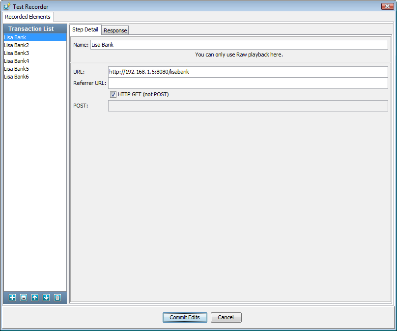 Screenshot of Test Recorder, Step Detail tab for Tutorial 6