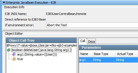 Screenshot Object Call Tree for DeleteUser for Tutorial 7