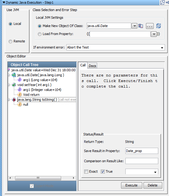 Screenshot of COE Call tab for Tutorial 4
