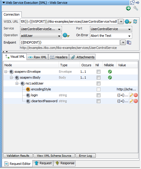 Screenshot of Visual XML editor for Tutorial 8