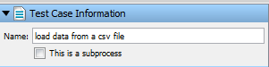 Screenshot of the Test Case Information tab
