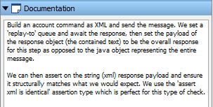 Screenshot of documentation section