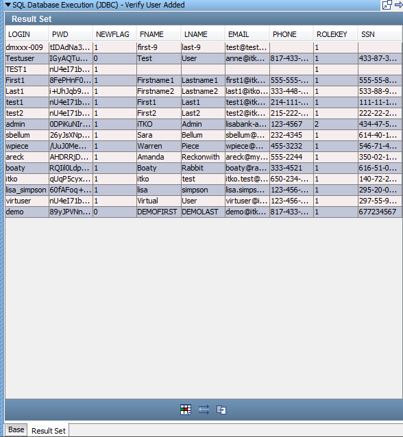 Add Filter from a JDBC Result Set - Verify User Added