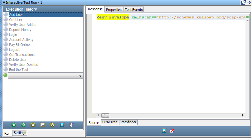 ITR Results Response tab