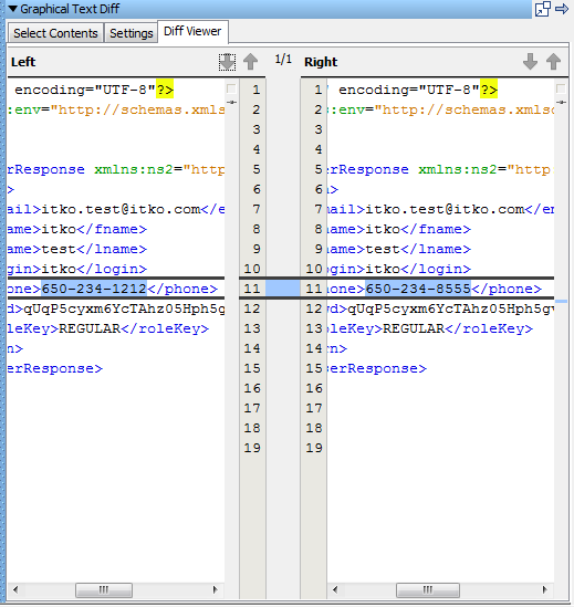 Graphical Text Diff - Diff Viewer tab