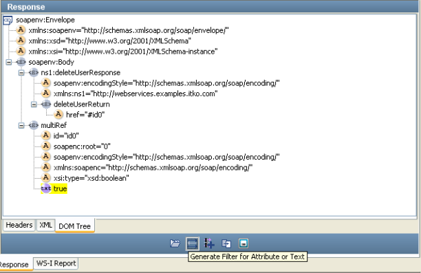 Filter: Parse Text as XML filter, created directly from the response page example