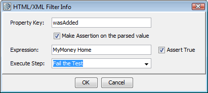Filter: HTML/XML Filter Info dialog to enter Property Key