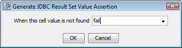 Generate JDBC Result Set Value Assertion
