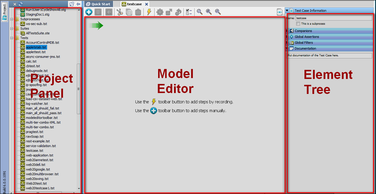 Model Editor page