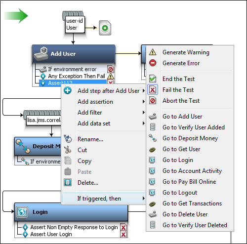 Generate Warnings on an assertion menu