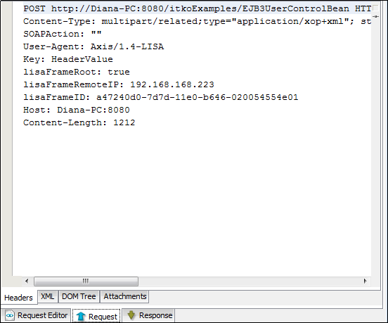 Web Service Execution (XML) step Request tab Header tab