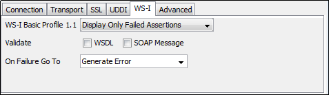 Web Service Execution (XML) step WS-I tab