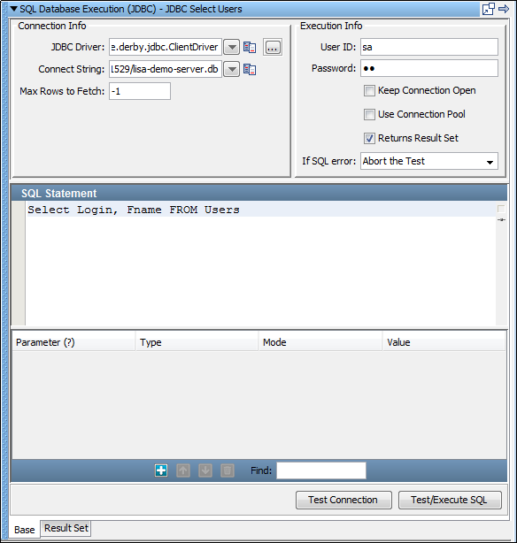 SQL Database Execution (JDBC) Step