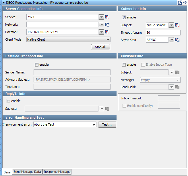 TIBCO Rendezvous Messaging step