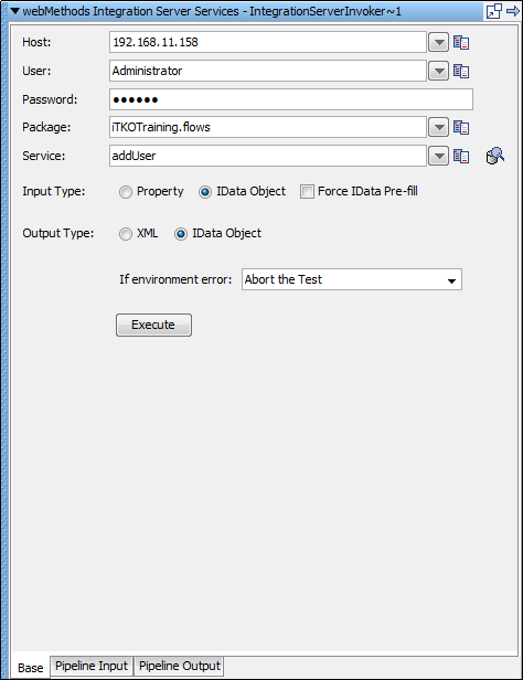 webMethods Integration Server step