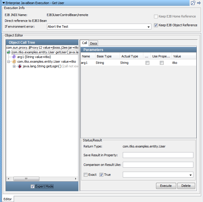Object Call Tree Expert Mode