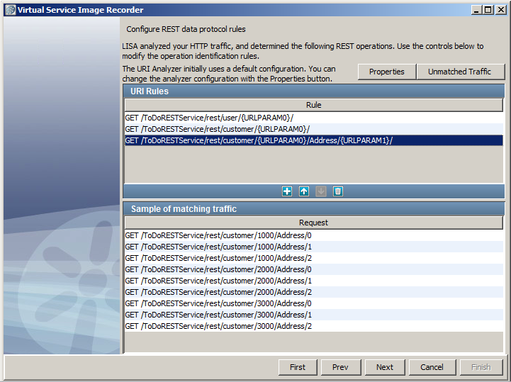 Screen capture of REST data protocol screen.