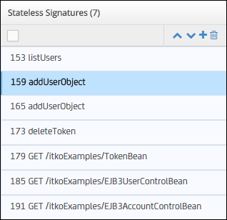 Screen capture of Stateless Signatures pane.
