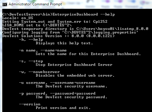 Get help on any command by entering the command name followed by --help.