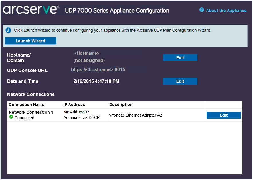 Configuration - Launch Wizard
