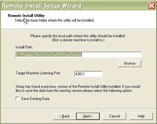 Remote Install Installation Path
